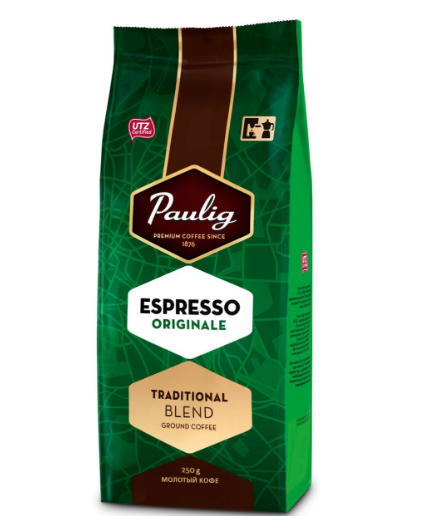 Кофе молотый Paulig Espresso Originale, 250 гр