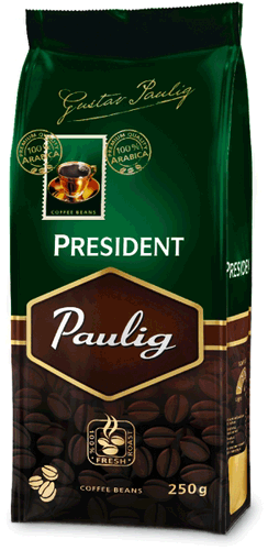 Кофе в зернах Paulig President, 250 гр