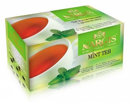 Чай в пакетиках Nargis MINT TEA, 25 пак.*2 гр