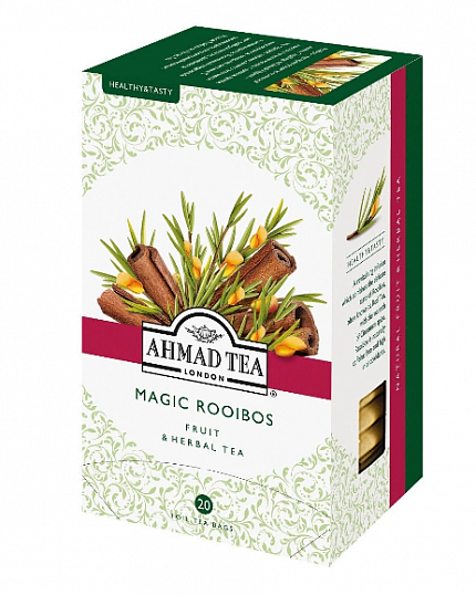 Чай в пакетиках Ahmad Tea Мэйджик Ройбуш, 20 пак.*1,5 гр