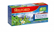 Чай в пакетиках Milford Веллнесс(мята,листья апельсина, кориандр, матэ), 20 пак.*2 гр