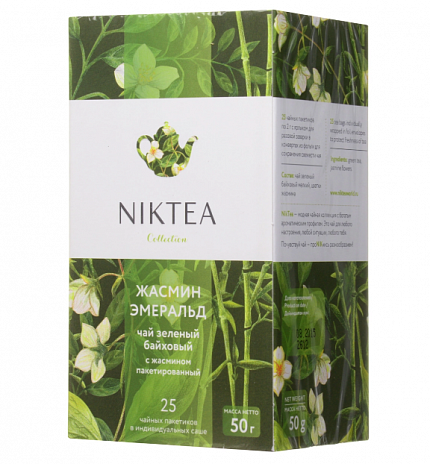 Чай зеленый в пакетиках Niktea Jasmine Emerald, 25 шт