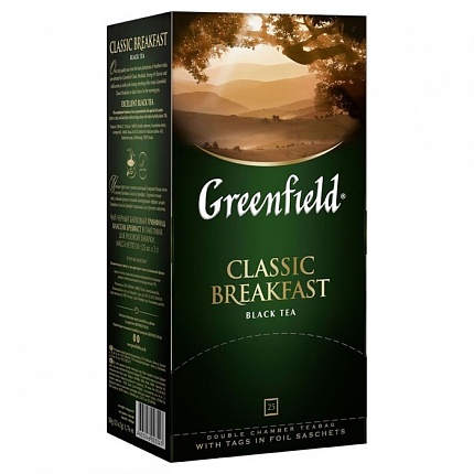 Чай в пакетиках Greenfield Classic Breakfast, 25 пак.*2 гр