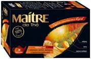 Чай в пакетиках Maitre de The Букет изысканных вкусов чабрец, мята, имбирь, цедра апельсина, 20 пак.*2 гр