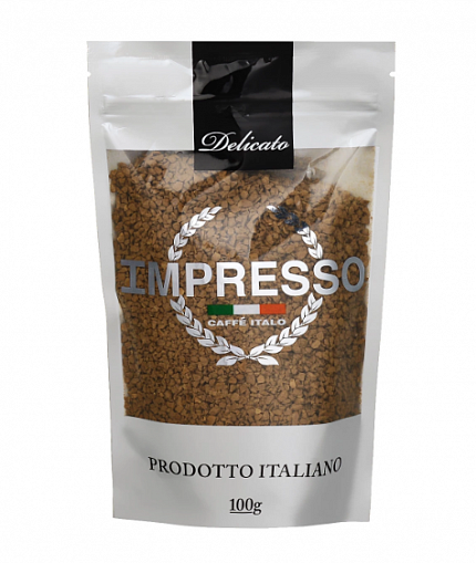 Кофе растворимый Impresso Delicato в вакуумной упаковке, 100 гр