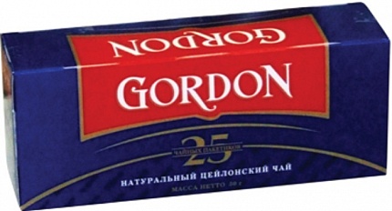 Чай в пакетиках Gordon, 25 пак.*2 гр