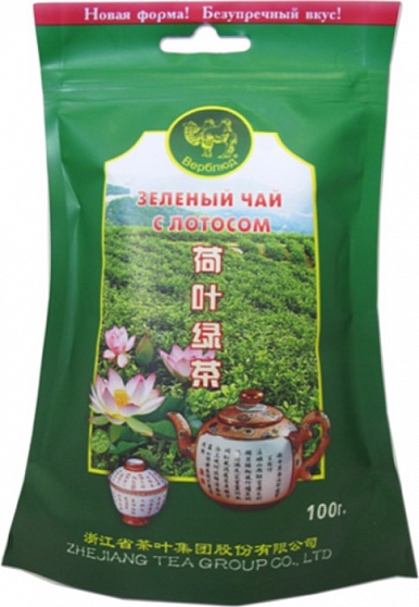 Чай зеленый Верблюд Лотос, 100 гр