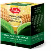 Чай зеленый Indu с Лимоном и Мёдом, 90 гр