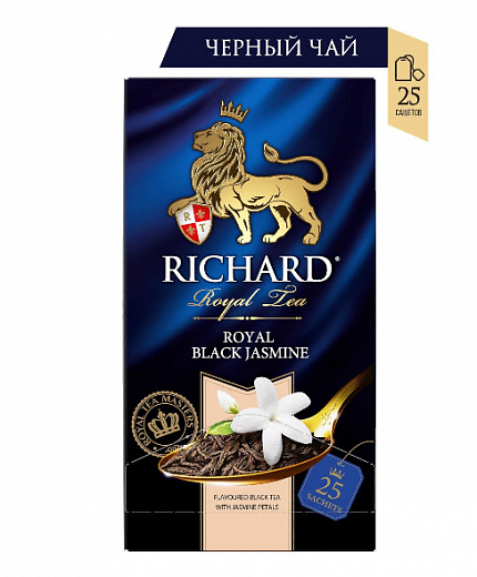 Чай в пакетиках Richard Royal Black Jasmine, 25 пак.*2 гр