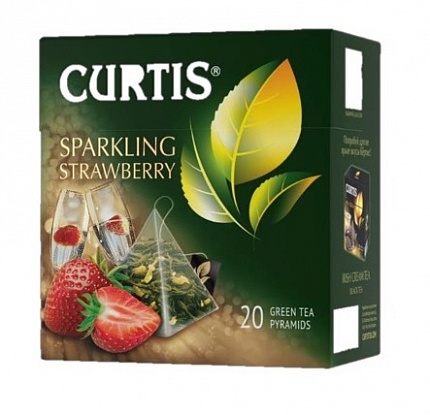 Чай в пакетиках Curtis Sparkling Strawberry, 20 пак.*1,7 гр