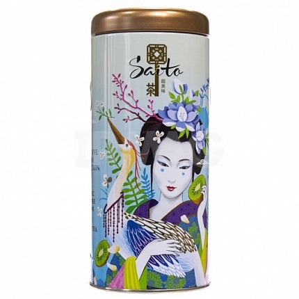 Чай зеленый Saito Exotic Jasmine&Kiwi с лепестками жасмина и кусочками киви, 80 гр