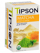 Чай в пакетиках Tipson Органическая матча с медом и лимоном, 25 пак.*1,5 гр