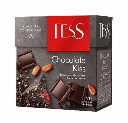 Чай в пакетиках Tess Пирамидки Chocolate Kiss, 20 пак.*1,8 гр