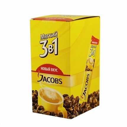 Кофе в стиках Jacobs 3 в 1 Мягкий