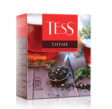 Чай в пакетиках Tess Тайм чабрец, цедра лимона, 100 пак.*1.5 гр