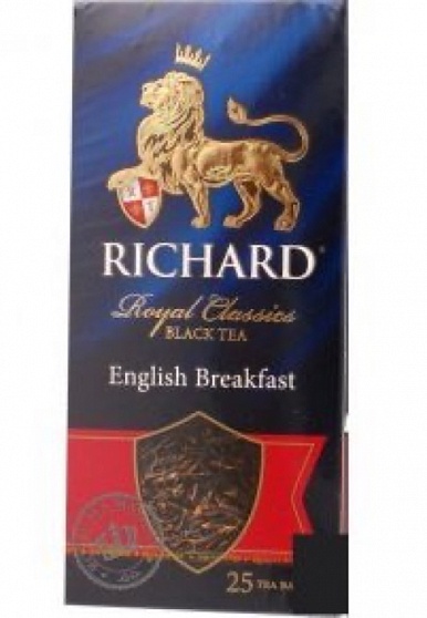 Чай в пакетиках Richard Английский завтрак, 25 пак.*2 гр