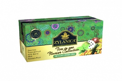 Чай зеленый в пакетиках Zylanica Ассорти, 25 пак.*2 гр