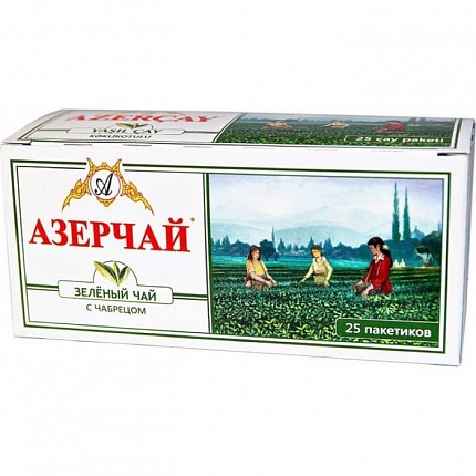 Чай в пакетиках Азерчай с Чабрецом, 25 пак.*2 гр