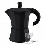 Гейзерная кофеварка Morosina черного цвета, на 6 чашек