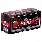 Чай в пакетиках Beta Tea Клубника, 25 пак.*2 гр