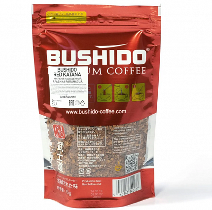 Кофе растворимый Bushido Рэд Катана, 75 гр