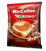 Кофе в пакетиках Maccoffee 3 в 1 Strong (крепкий), 50 шт