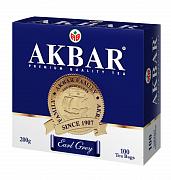 Чай в пакетиках Akbar Earl Grey медаль, 100 пак.*2 гр