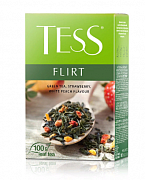 Чай зеленый Тess Флирт Грин клубника, персик, 100 гр