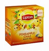 Чай в пакетиках Lipton Пирамидки Pineapple Chai (черный c ананасом,черн.перцем и лимоном), 20 пак.*1,8 гр