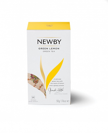 Чай зеленый в пакетиках Newby Зеленый лимон, 25 шт