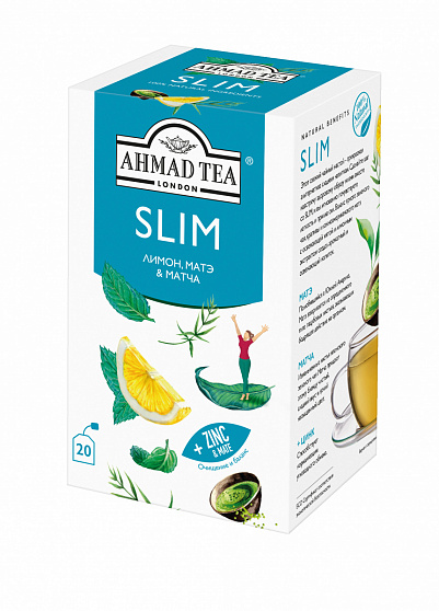 Чайный напиток Ahmad Tea Слим, 20 пак.*1,5 гр