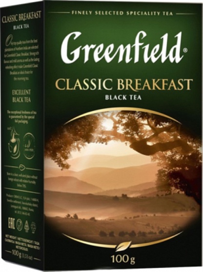 Чай черный Greenfield Classic Breakfast, 100 гр