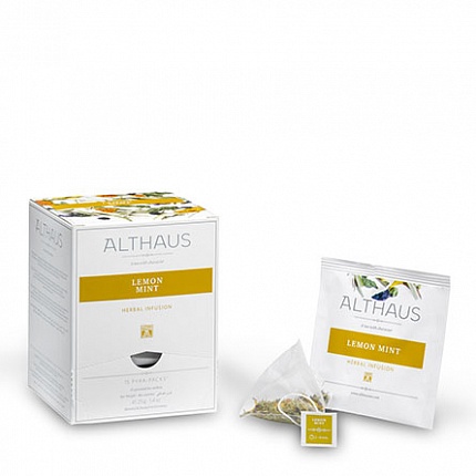 Чай травяной в пакетиках Althaus Lemon Mint, 15 шт