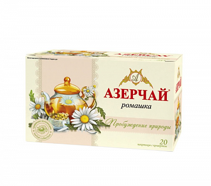 Чай в пакетиках Азерчай Пробуждение природы с Ромашкой, 20 пак.*1,8 гр