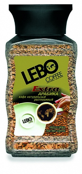 Кофе растворимый Lebo Extra в стекле, 100 гр