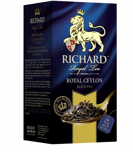 Чай в пакетиках Richard Royal Ceylon, 25 пак.*2 гр