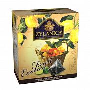 Чай черный Zylanica пирамидки Fruit Exotica 20 пак.*2 гр. с лимоном,лаймом,лепестками календулы