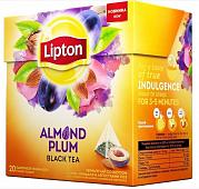 Чай в пакетиках Lipton Пирамидки Almond Plum (черный с леп.роз,вкусом миндаля и сливы), 20 пак.*1,6 гр