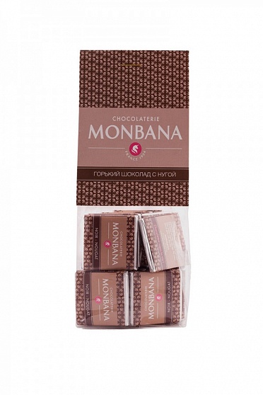 Горький шоколад Monbana Нуга, 20 плиточек