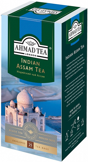 Чай в пакетиках Ahmad Tea Ассам, 25 пак.*2 гр