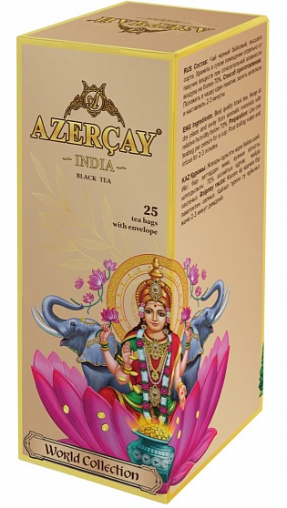 Чай в пакетиках Azercay World collection Индия, 25 пак.*1,8 гр