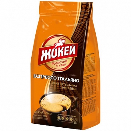  Кофе молотый Жокей Итальяно, 100 гр