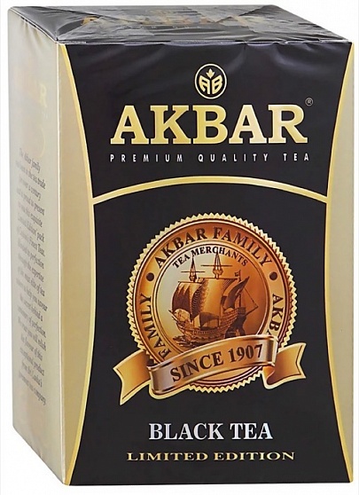 Чай черный Akbar Limited Edition листовой с медалью, 200 гр