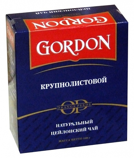 Чай черный Gordon Крупный лист, 100 гр