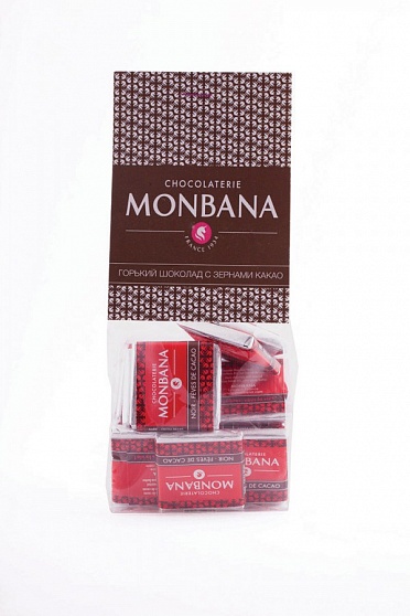 Горький шоколад Monbana Зерна какао, 20 плиточек