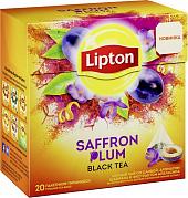 Чай в пакетиках Lipton Пирамидки Saffron Plum (черный c шафраном и апельсином), 20 пак.*1,8 гр