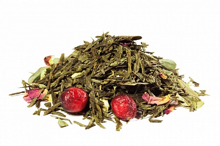 Чай зеленый листовой Gutenberg Брусника Premium, 100 гр