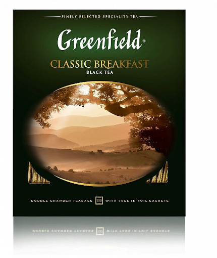 Чай черный в пакетиках Greenfield Classic Breakfast, 100 пак.*2 гр.