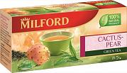 Чай в пакетиках Milford зеленый с Опунцией, 20 пак.*1,75 гр