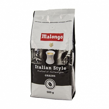 Кофе в зернах Malongo По-Итальянски, 500 гр
